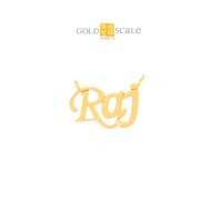 Gold Scale Jewels 916 Gold Raj Name Pendant