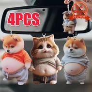 [3-5 DAYS DELIVERY]Acrylic Animal Hanging Ornament, Cute Pet Car Decor Pendant, Keychain Home Gift, 