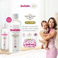 [BIGSIZE] Doodle Greentea Fragrance Telon Oil 250ml Body Warmer for Newborn Children Bapil Flu Flatu