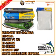 Exhaust Espada Std Cutting E4 E5 E6 E7 Y15ZR Y15 YSUKU WITH FIBERGLASS ESPADA SET 100% ORIGINAL ESPA