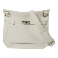 HERMES Togo皮革Jypsiere 28肩背袋Blanc