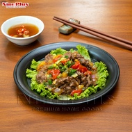 Nine Plus 30cm black round plate - Premium Melamine A5 - For home use, restaurants