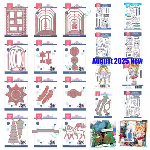2025 August New Christmas Magic Hoppy Holidays Metal Cutting Dies Stamps for DIY Scrapbook Diary Pho