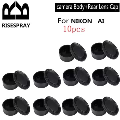10PCS wholesale For Nikon F mount AI AIS Lens Rear Cap /Camera Body Cap / Cap set Plastic Black Lens
