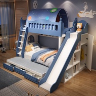 Upper Lower Bunk Bunk Bed Children's Bed Upper Lower Bed Boy High Low Bed Slide Bed with Tent Multif