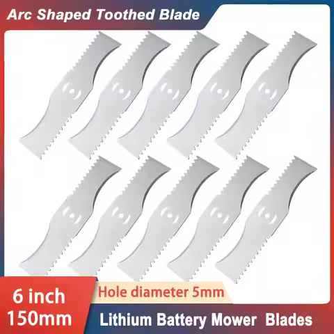 Arc Shaped Toothed Blade 15cm Universal Fit for Small Lithium Battery Lawn Mowers Trimmers Garden Cu