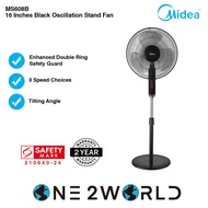 Midea 16 Inches MS608B Black Oscillation Stand Fan