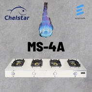 CHELSTAR Commercial Gas Stove Stainless Steel 4 Burner MS-4A