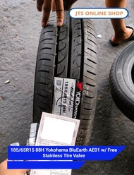 185/65R15 88H Yokohama BluEarth AE01 w/ Free Stainless Tire Valve