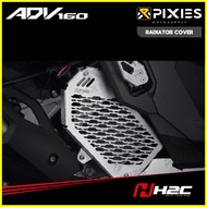 ✆ ◴ ❐ H2C RADIATOR COVER for HONDA ADV 160 / PCX 160 / CLICK 160