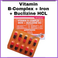 ¤ ∏ ♨ Appetason Vit. B-Complex + Iron + Buclizine HCL 10 Capsules