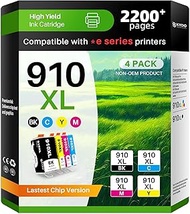 910XL Ink Cartridges for HP 910XL Ink Combo Pack Replacement Work with HP OfficeJet Pro 8028e 8015e 