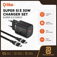 OLIKE S30CC Charger Adapter SUPER Si II Set C to C 30W Charger Set Cable Type C to Type C PD 30w