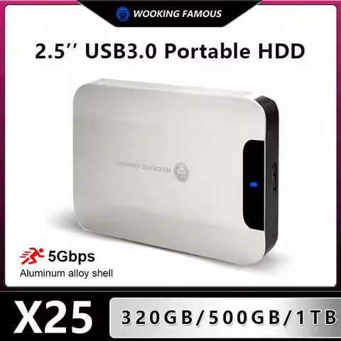 WUKING FAMOUS HD 2.5'' External Hard Drive Disk 320GB 500GB 1TB USB3.0 High Speed Storage Compatible
