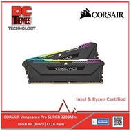 CORSAIR VENGEANCE RGB PRO SL 16GB (2x8GB) DDR4 3200Mhz C16  Memory - Black [CMH16GX4M2E3200C16]
