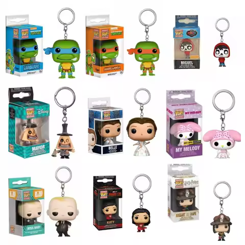 Funko Pocket Pop Keychain BTS TMNT Iron Man Stitch Mickey Minnie My Melody Deadpool Black Panther Vi