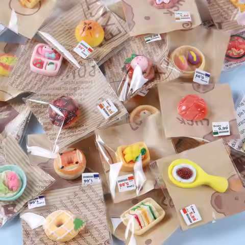 20PCS Simulation miniature mini cake bread individually packaged food to play children's play house 