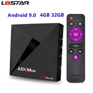 L8STAR A5X MAX Android 9.0 4GB 32GB TV BOX RK3328 4K BT 4.1 USB 3.0 2.4G WiFi 100M Lan Smart Media P