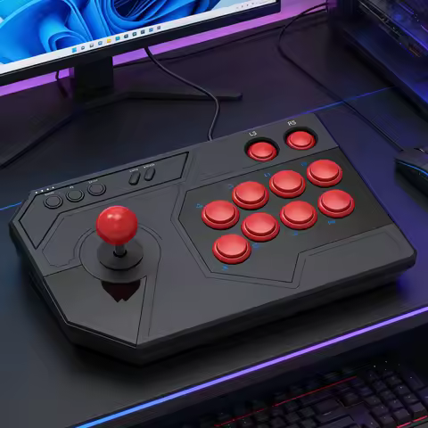 Arcade Fight Stick Turbo Function Street Fight Controller Stick Console Gaming Joystick for PS 5/PC 