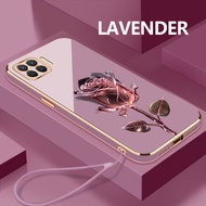 MAWAR Casing For OPPO A93 A94 A95 A96 4G A96 5G A98 Rose Exotic Soft Silicone Lens Protection Cassin