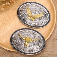 [ItisU] Long Horn Bull Eagle Western Belt Buckle Golden Texas Cowboy Western Buckles [MY]