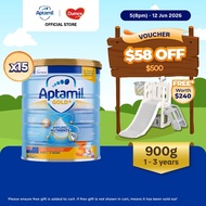 [Bundle of 15] Aptamil Gold+ Stage 3 Growing Up Milk (900g)