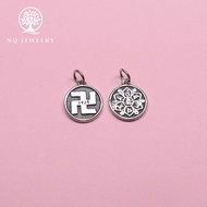 [HCM]Charm bạc chữ vạn treo - NQ Jewelry