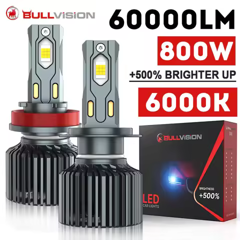 BULLVISION G3 H7 LED 60000LM Canbus Headlight Bulbs H4 H11 H8 H9 H1 HB3 9005 9006 HB4 9012 HIR2 Fog 