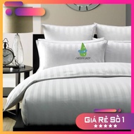 Hotel white striped cotton blanket, sheet, pillow set size: 1m6x2m and 1m8/2m2 x 2m (mattress thickn
