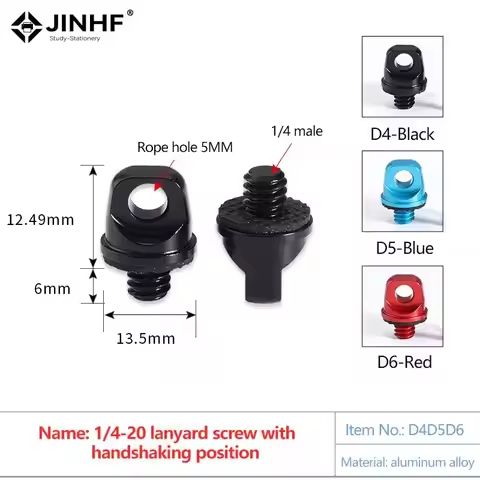 1/4" 3/8" Lanyard Screw D Ring Handle Shoulder Strap Mount Adapter Digital Camera Photo Studio Acces