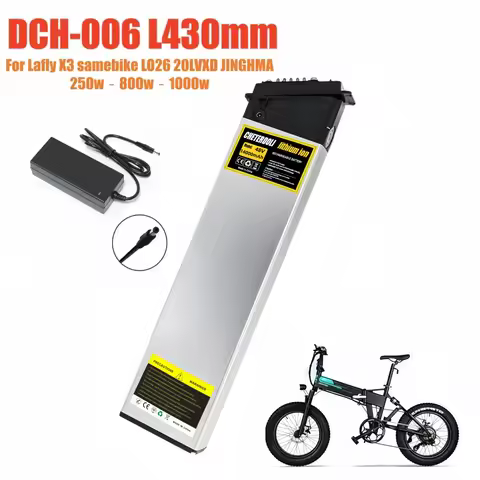 DCH 006 Bike Battery 48V 10.4Ah 14Ah Exact Fit for LAFLY X3 X5 JINGHMA R7 R5 Fido M1 Pro Folding Bic