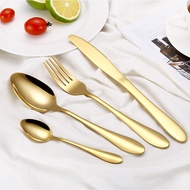 Eurochef Luxurious PVD Gold sold per piece Dinner spoon, Dinner fork, Dinner knife and teaspoon. Gol