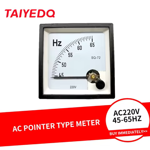 SQ-72 45-65HZ 45-55HzFrequency Analog Panel Meter AC 110V 220V 380V Square 72*72mm