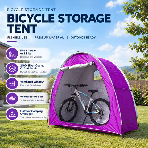 Durable Waterproof 2 Bike Tent, Bike Storage Shed Tent Bicycle Storage Bike Shed Outdoor Storage She