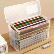 LLOYD Pencil Holder, Large Capacity Transparent Storage Box, Versatile High-quality Plastic Durable 