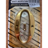 HOME CONCEPT >  ES'TECH Brass (Tembaga) Door Numbering Size 4 inch BN714 PB (Number 0-9)
