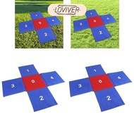 [LOVIVER] Kids Jumping Pad Cross Shaped Gift Reaction Training for Team Building Games