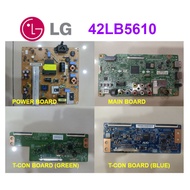 LG LED TV 42LB5610 Power Board LGP3942-14PL1 EAX65423701 Main Board EAX65391006 T-Con Board 6870C-0480A Sensor Cable
