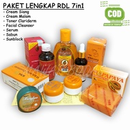 RDL PAKET 7IN1 Cream Siang Dan Malam - Sabun - Serum - Sunblock - Facial Cleanser - Toner Clariderm