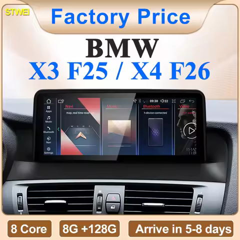 STWEI 2024 New ID6 ID7 ID8 UI 10.25inch Android System Wireless Carplay AUTO For BMW X3 F25 X4 F26 C