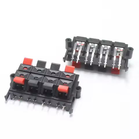 1pcs WP External Banana jack 8Pin Speaker Amplifier Wire Clip Audio Socket WP8 8 Pole LED Spring Ter