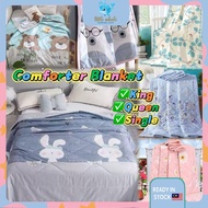 Comforter Blanket Cartoon Quilt King Queen Single Size Selimut