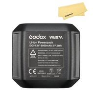 GODOX WB87A Battery Pack 10.8V/9000mAh for AD600 AD600B AD600BM AD600M Studio Flashes (Update Versio