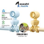 JisuLife Stroller Fan 4 Wrap (5000mAh) Stroller Fan 4