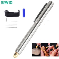 SAVIO เครื่องเจียรสว่านไฟฟ้าไร้สายขนาดเล็ก3.7V เครื่องขัดส้นเท้าไร้สายพร้อมแบตเตอรี่ปากกาแกะสลัก Dre