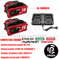 PINSEN MT-21V DY-21V 5/10/15เซลล์ ความจุแบตเตอรี่ลิเธียมสำหรับ CANLIDI Tanzu JIAPU 21700 Lithium-ion