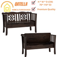 Qatella SURIA 1.1M Bench Chair /Solid Wood Bench Chair /Garden Bench /Kerusi Bangku Kayu /Bangku Pan