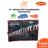 VENUS Combination Wrench Spanner Set Tools Set 14 Pieces (8mm - 24mm) Original