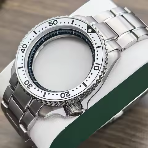 42mm NH35 SKX007 SKX009 Men's Watch Case Flat Sapphire Glass Fits NH35 NH36 4R 7S26 Movement 28.5MM