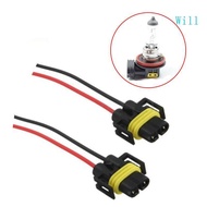 Will 2Pcs Car Headlight Fog Light Conversion Adapter H11 H8 Sockets Wire Harness